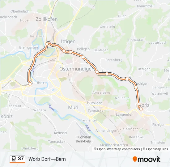 S7 Train Line Map