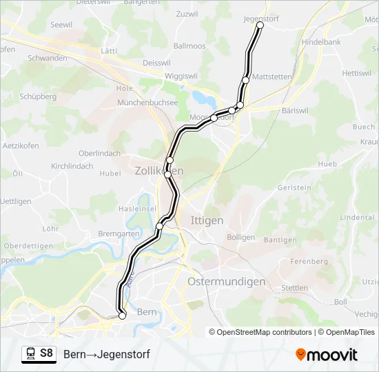 S8 Train Line Map