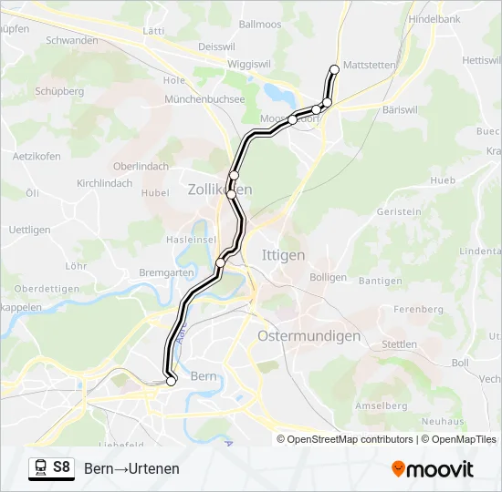 S8 Train Line Map