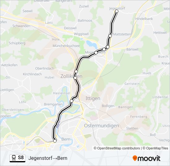 S8 Train Line Map