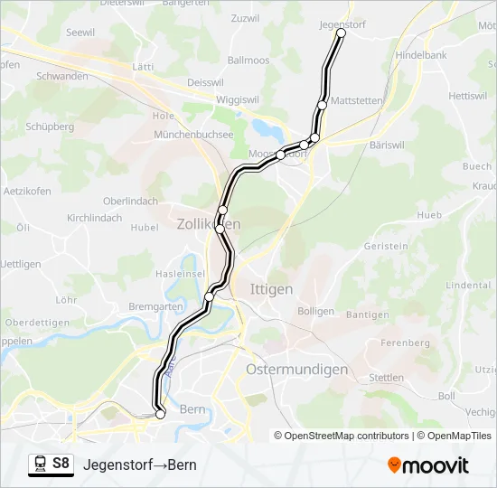 S8 Train Line Map