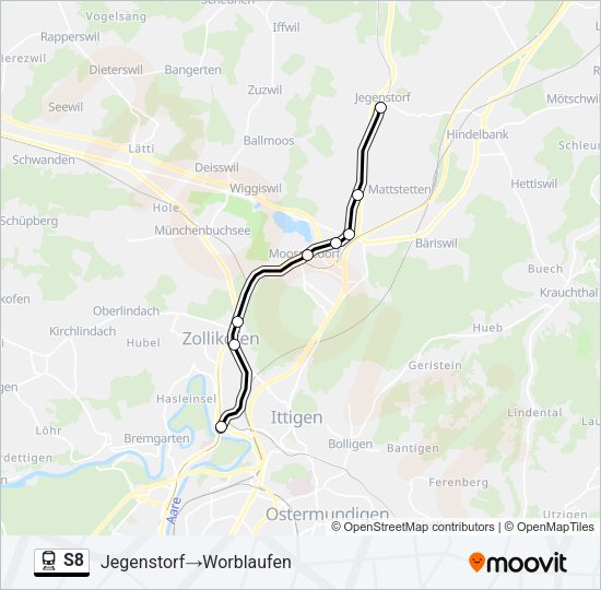 S8 Train Line Map