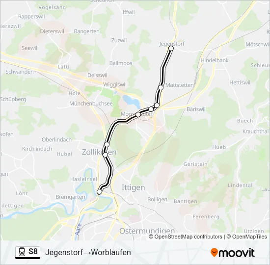 S8 Train Line Map