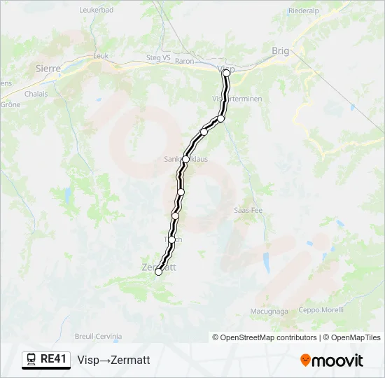 RE41 Train Line Map