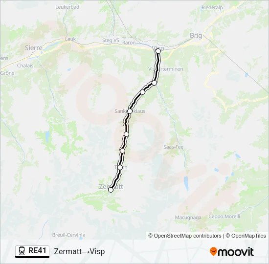 RE41 Train Line Map