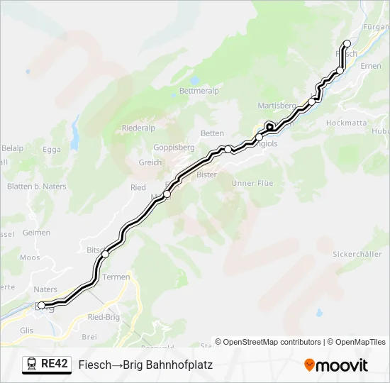 RE42 Train Line Map