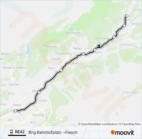 RE42 Train Line Map