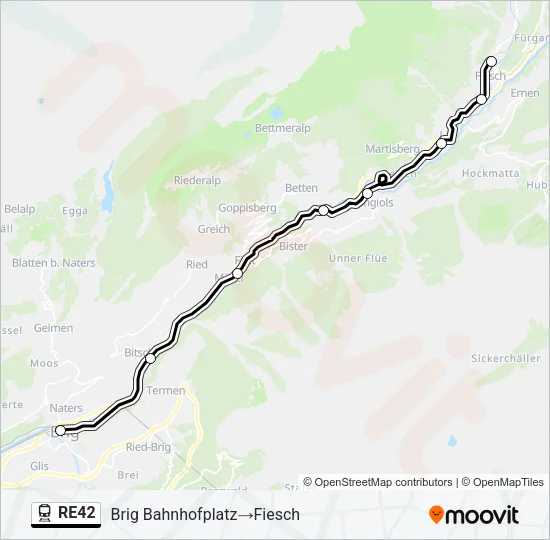 RE42 Train Line Map
