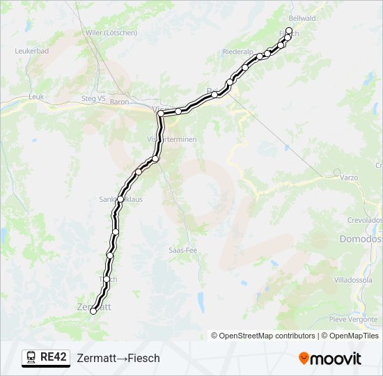 RE42 Train Line Map