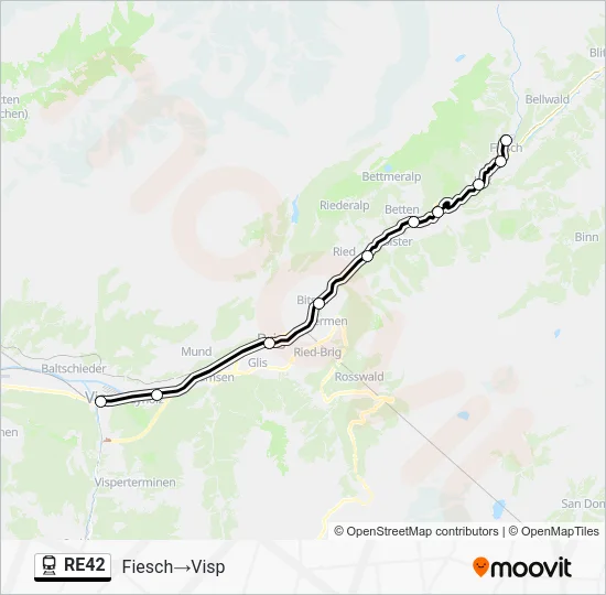 RE42 Train Line Map