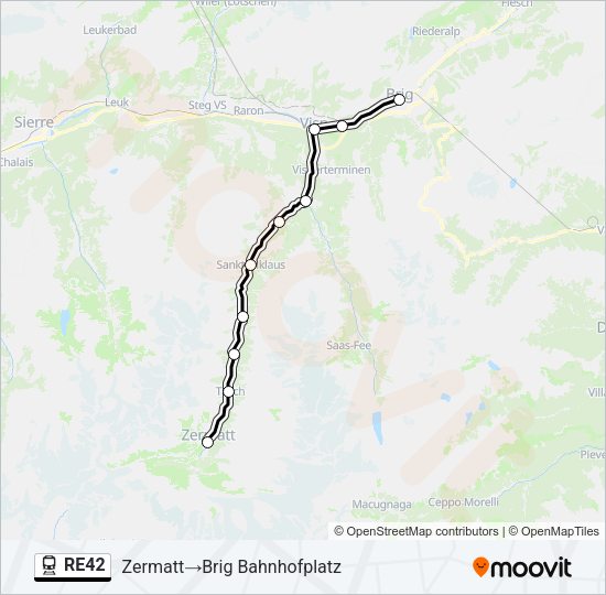 RE42 Train Line Map
