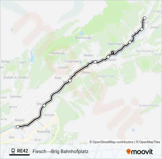 RE42 Train Line Map