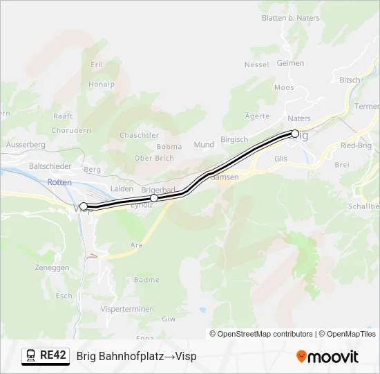 RE42 Train Line Map