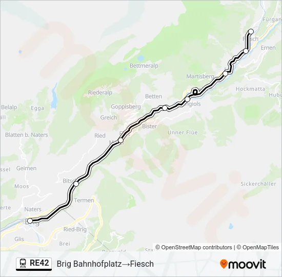 RE42 Train Line Map