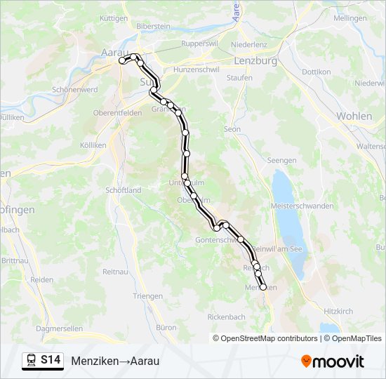 S14 Train Line Map