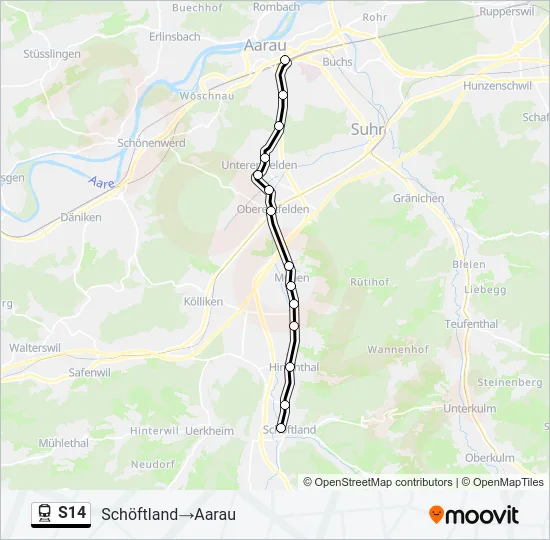 S14 Train Line Map