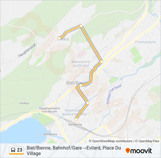 23 Bus Line Map