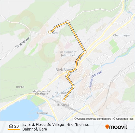 23 Bus Line Map