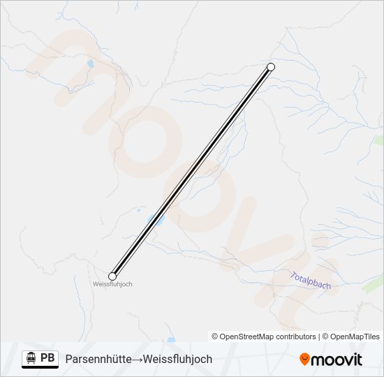 PB Cable Car Line Map