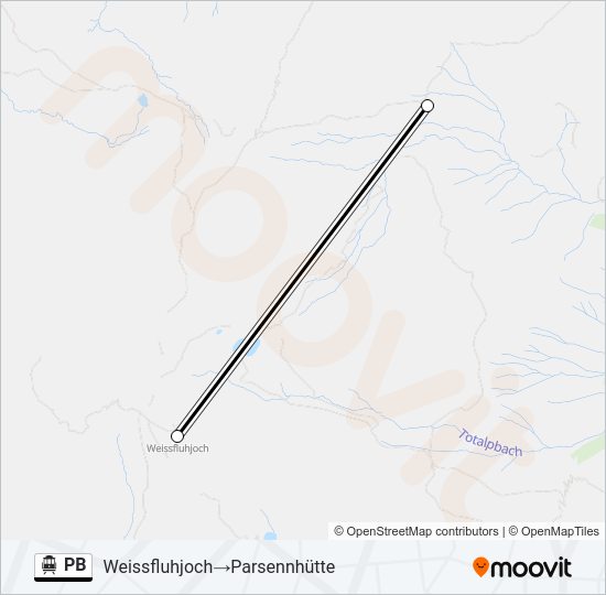 PB Cable Car Line Map