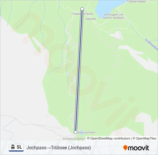 Plan de la ligne SL de téléphérique