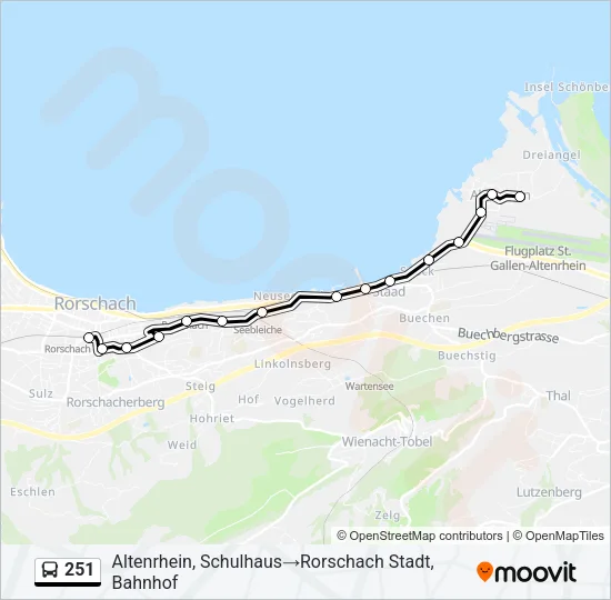 251 Bus Line Map