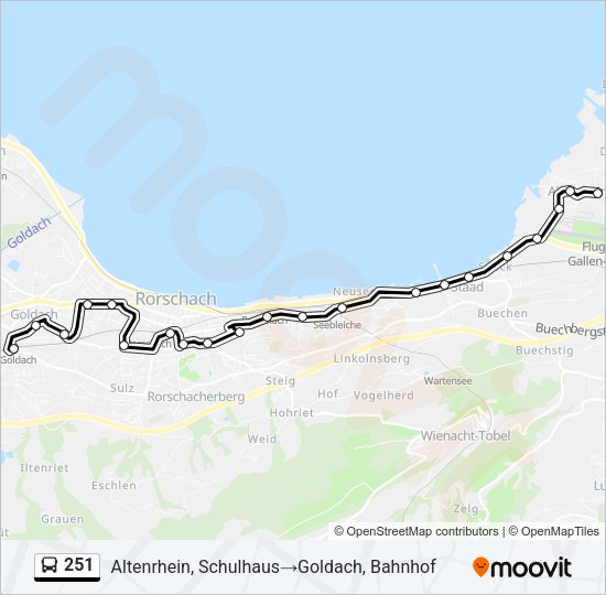 251 Bus Line Map