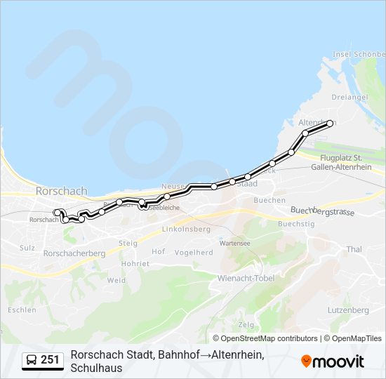 251 Bus Line Map