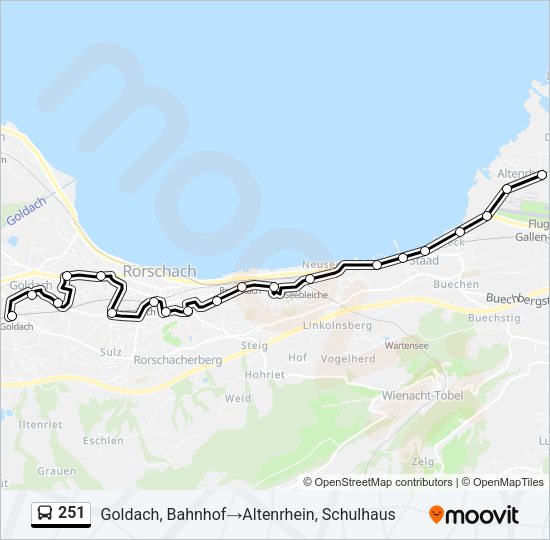 251 Bus Line Map