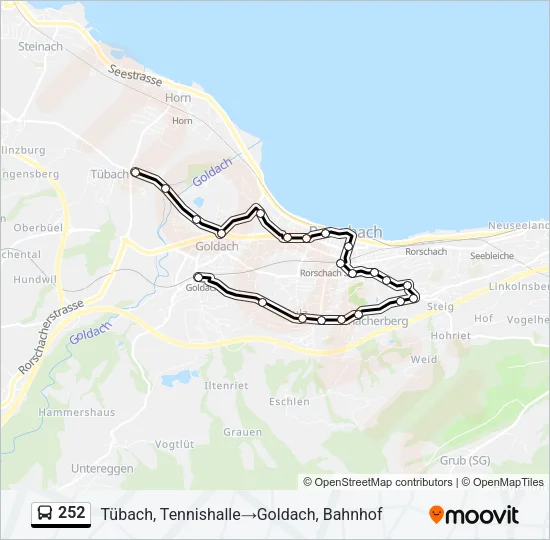 252 Bus Line Map