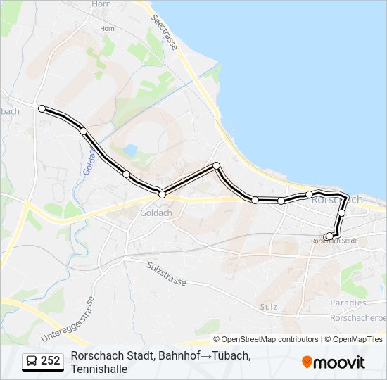 252 Bus Line Map