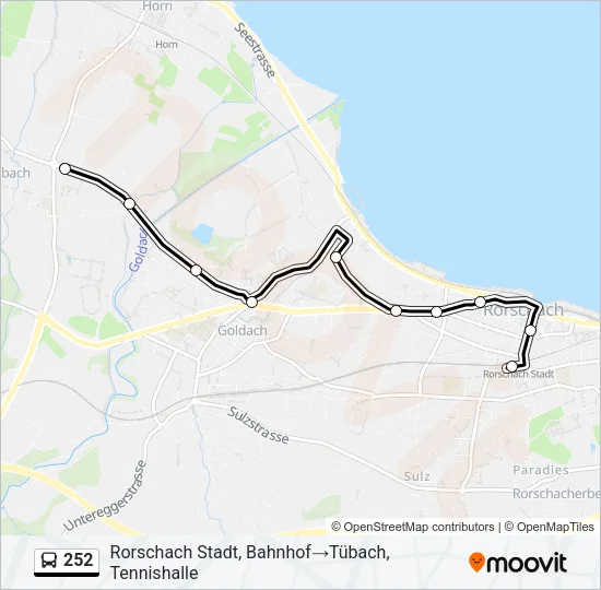 252 Bus Line Map