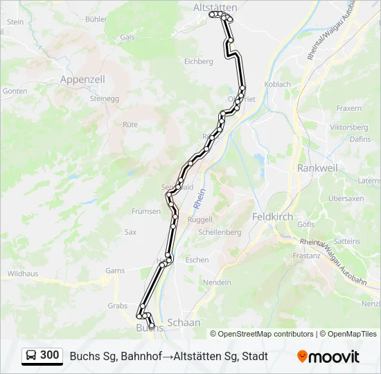 300 Bus Line Map