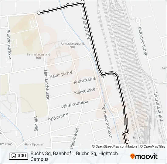 300 Bus Line Map