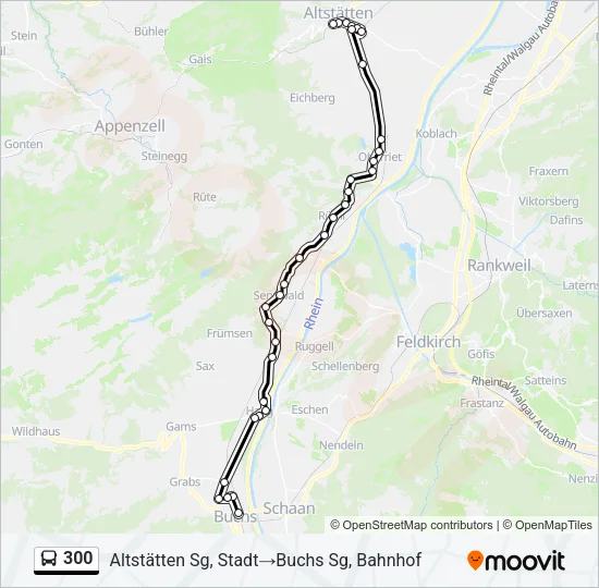 300 Bus Line Map