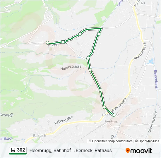 302 Bus Line Map