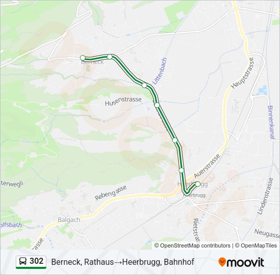 302 Bus Line Map