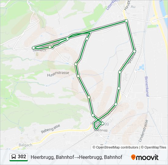 302 Bus Line Map