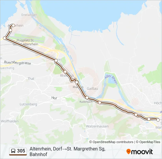 305 Bus Line Map