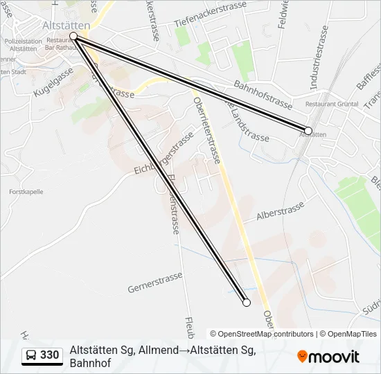 330 Bus Line Map