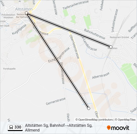 330 Bus Line Map
