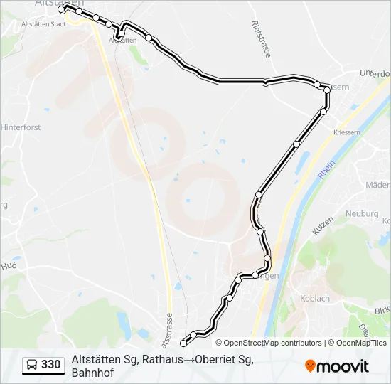 330 Bus Line Map