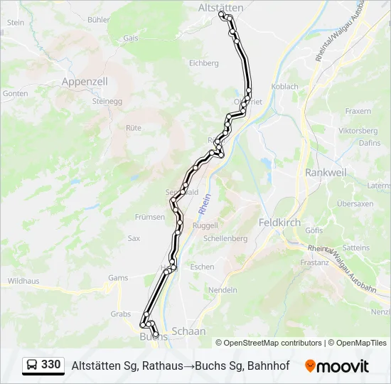 330 Bus Line Map