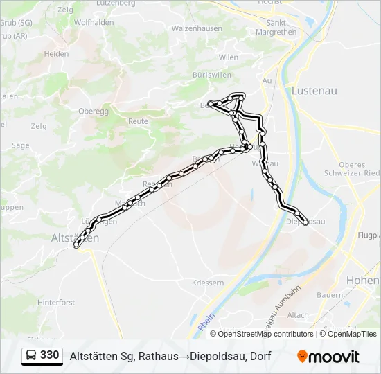 330 Bus Line Map