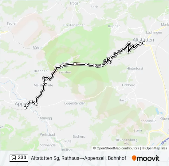 330 Bus Line Map