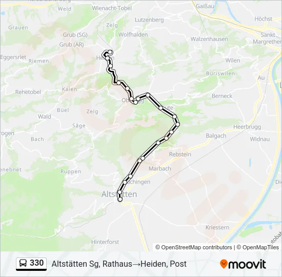 330 Bus Line Map