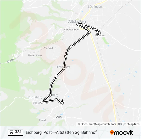 331 Bus Line Map