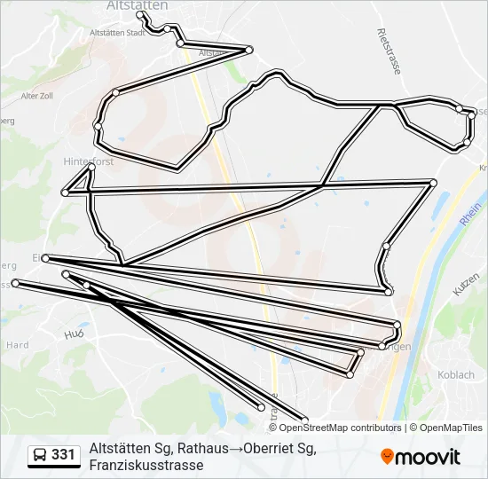 331 Bus Line Map