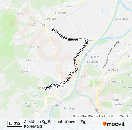 332 Bus Line Map