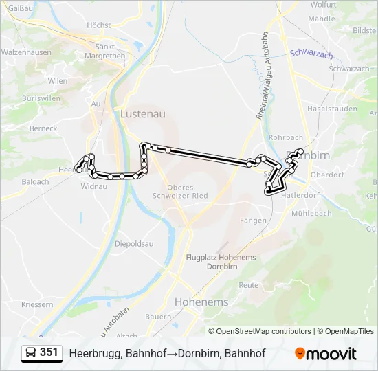 351 Bus Line Map